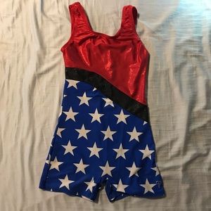 Gymnastics shorts leotard